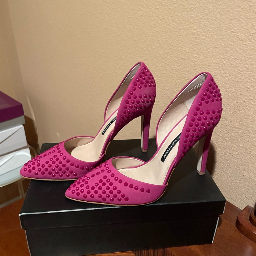 French Connection Pink Suede Size 9.5 heels